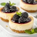 Homemade Mini Blackberry Cheesecakes photo