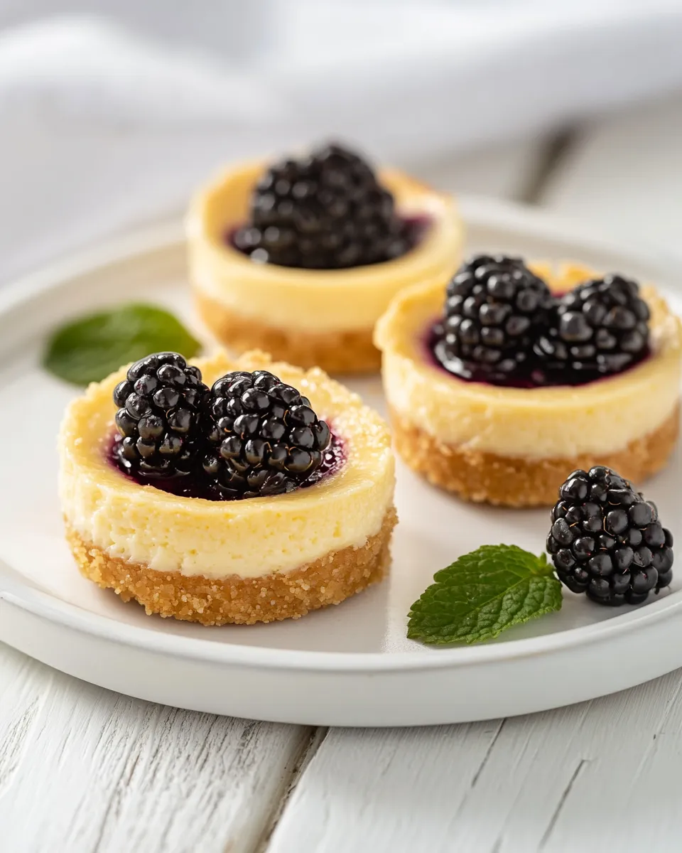 Easy Mini Blackberry Cheesecakes picture