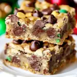Homemade Mint Chocolate Chip Cookie Bars photo