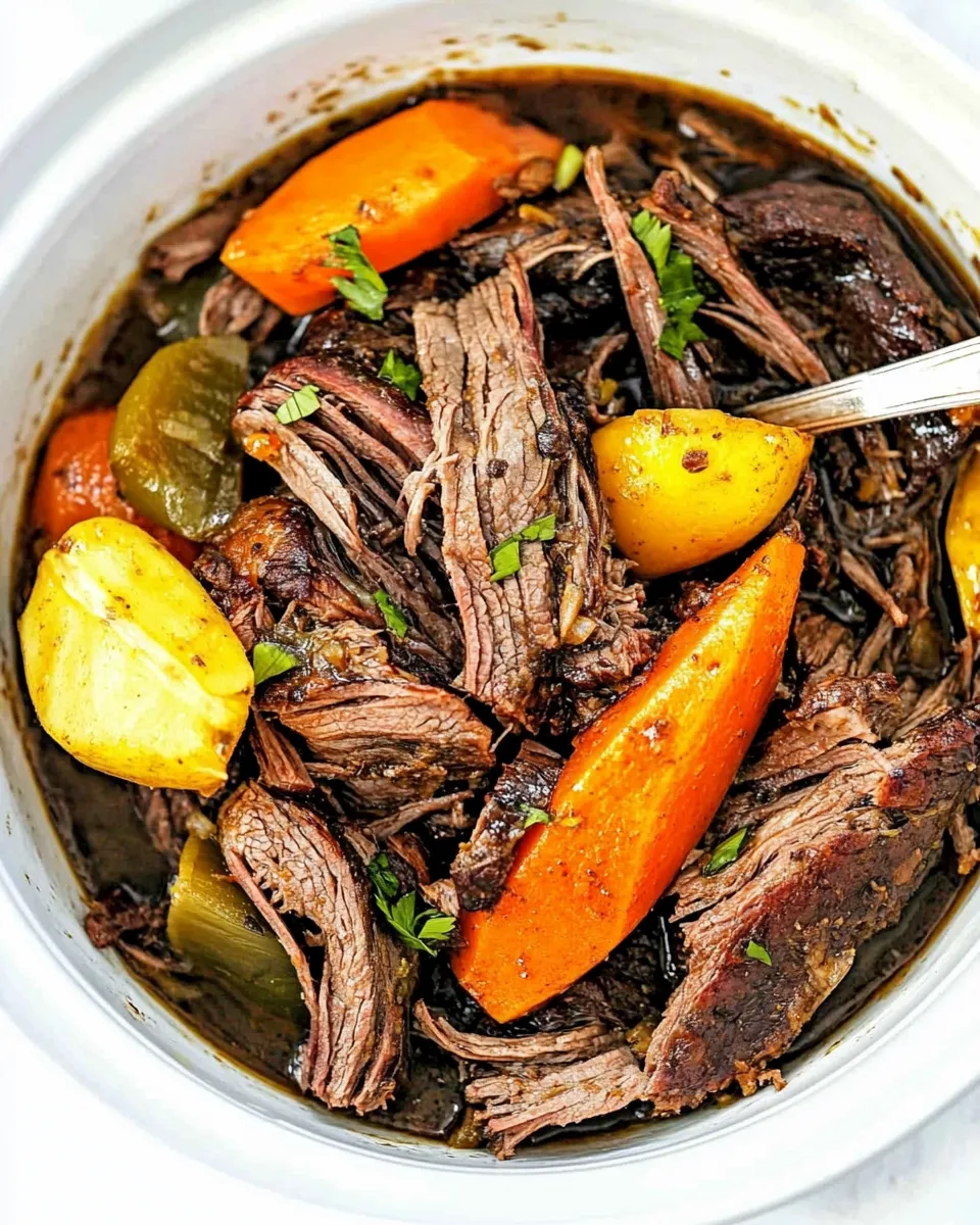 Easy Mississippi Pot Roast Slow Cooker Recipe photo