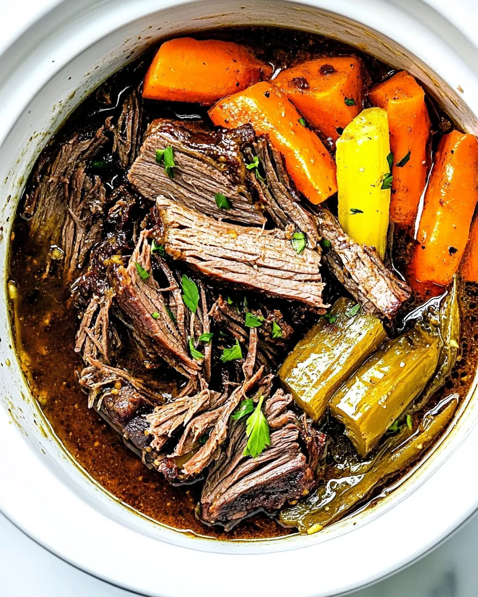 Savory Mississippi Pot Roast Slow Cooker Recipe shot