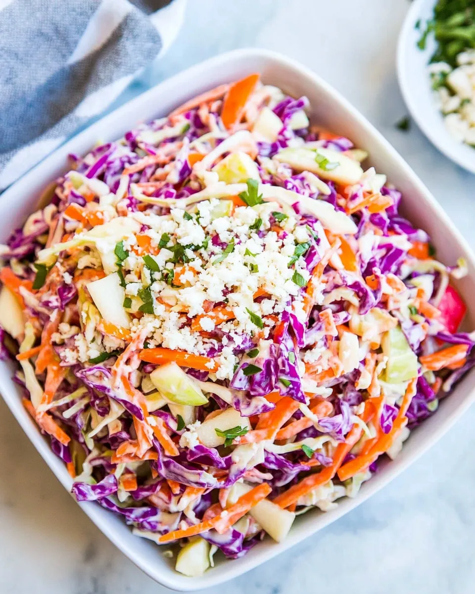 Classic Mixed Cabbage Apple Coleslaw image