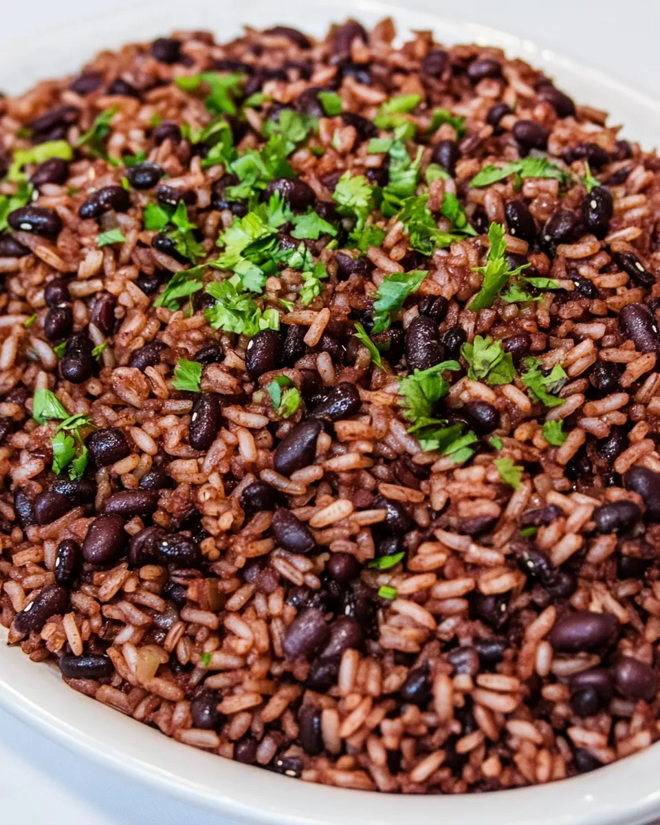 Delicious Moros y Cristianos (Cuban Rice & Black Beans) shot