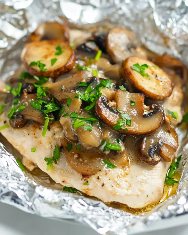 Homemade Mushroom Chicken Foil Packets photo