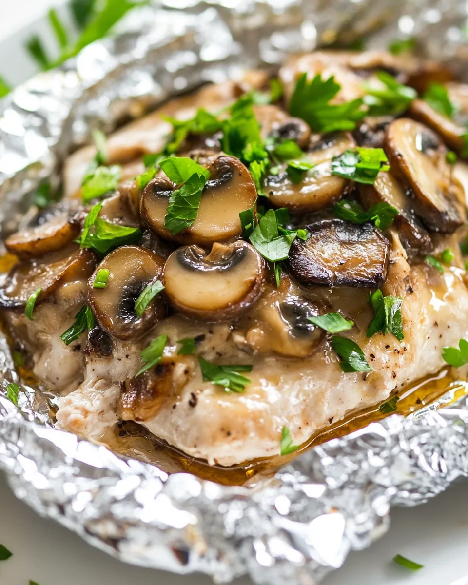 Classic Mushroom Chicken Foil Packets image