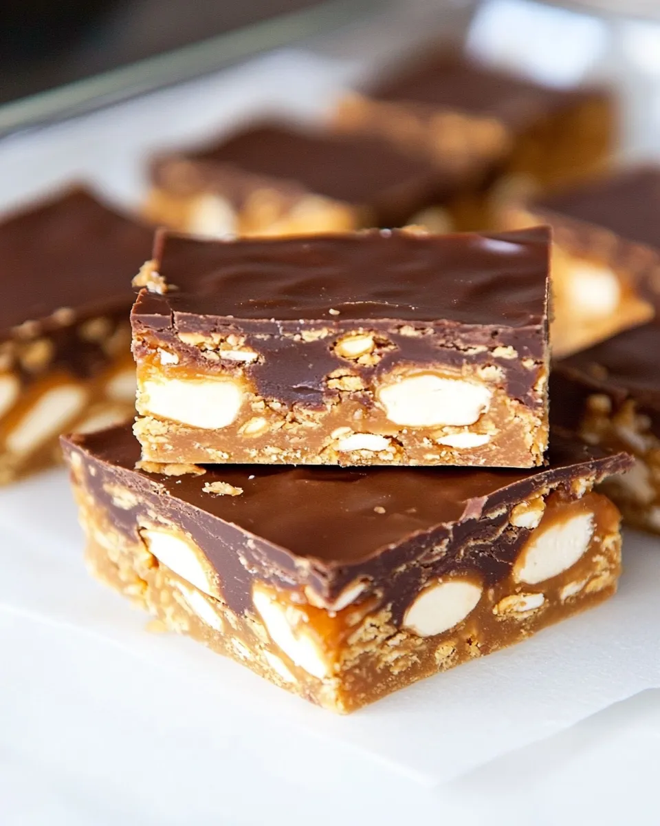 Easy No-Bake Chubby Hubby Bars recipe photo