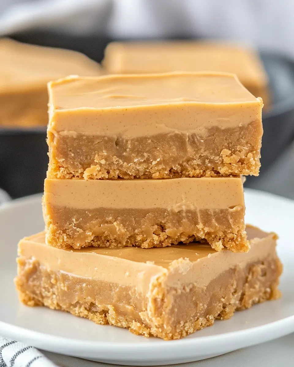 Homemade No-Bake Double Peanut Butter Bars photo
