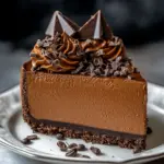 Homemade No-Bake Espresso Chocolate Cheesecake recipe image