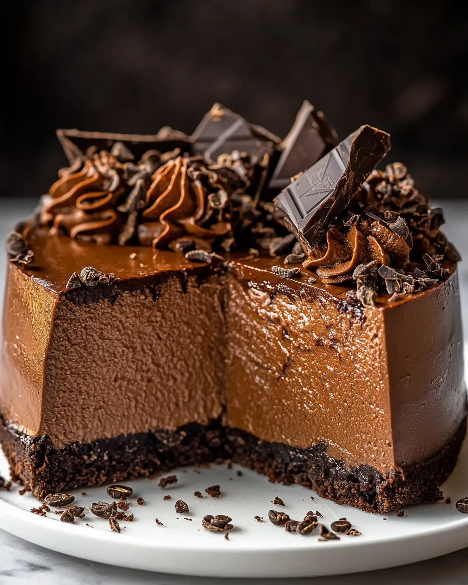 Classic No-Bake Espresso Chocolate Cheesecake photo