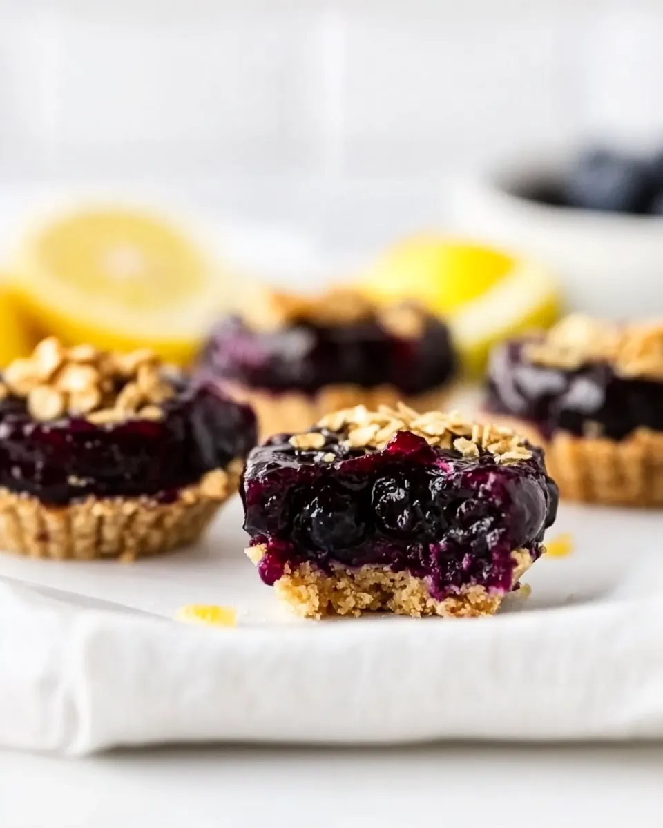 Homemade No Bake Blueberry Lemon Mini Tarts photo