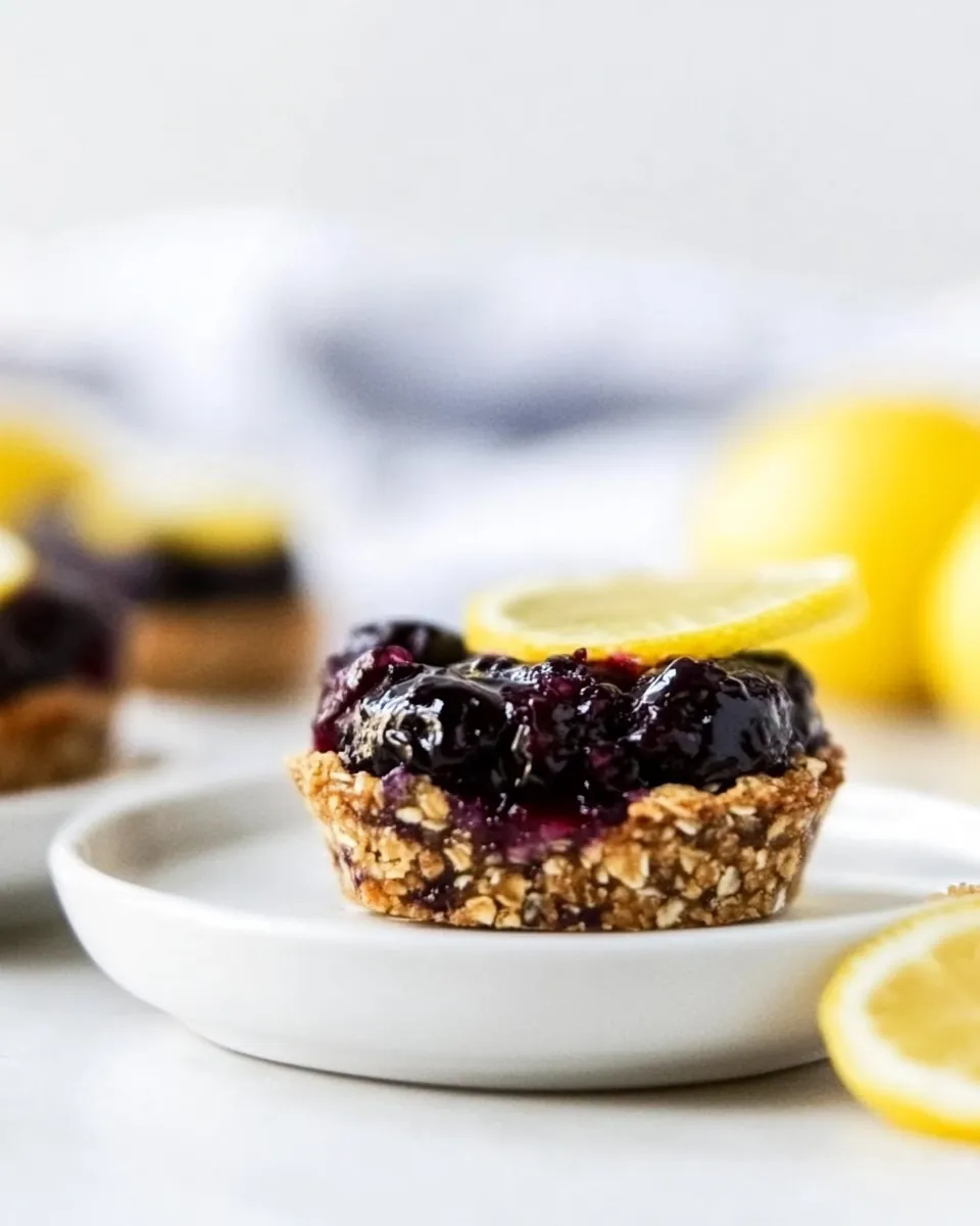 Classic No Bake Blueberry Lemon Mini Tarts image