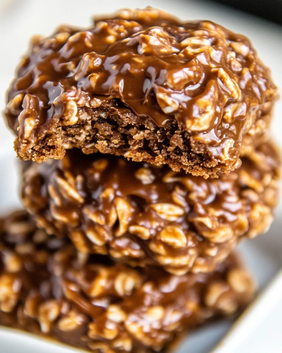 Delicious No Bake Cookies Recipe shot