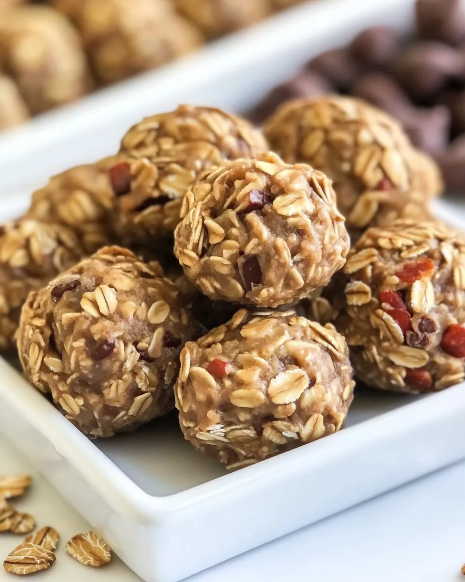 Easy No Bake Peanut Butter Oatmeal Cookie Balls picture