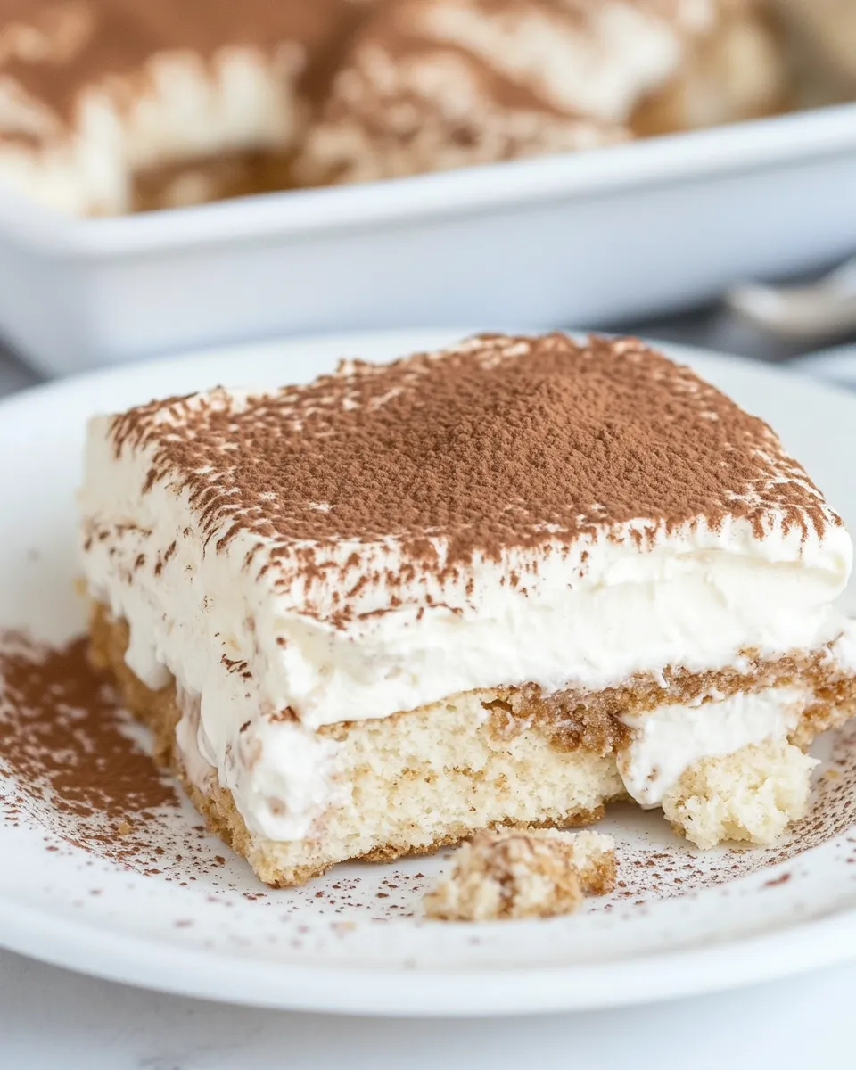 Easy No Bake Shortbread Tiramisu Dessert picture