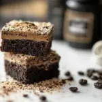 Homemade Nutella Coffee Crunch Brownies. photo