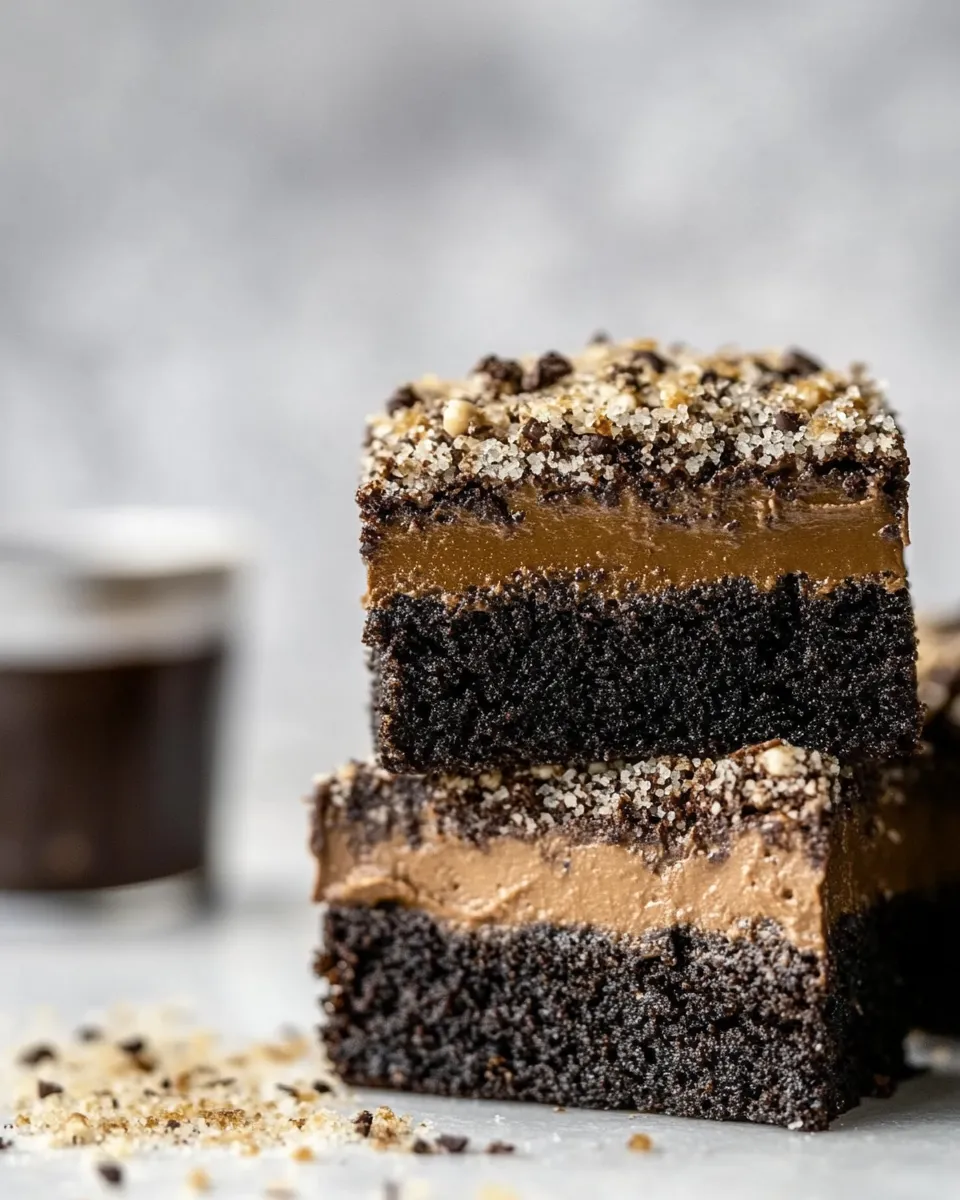 Delicious Nutella Coffee Crunch Brownies. shot