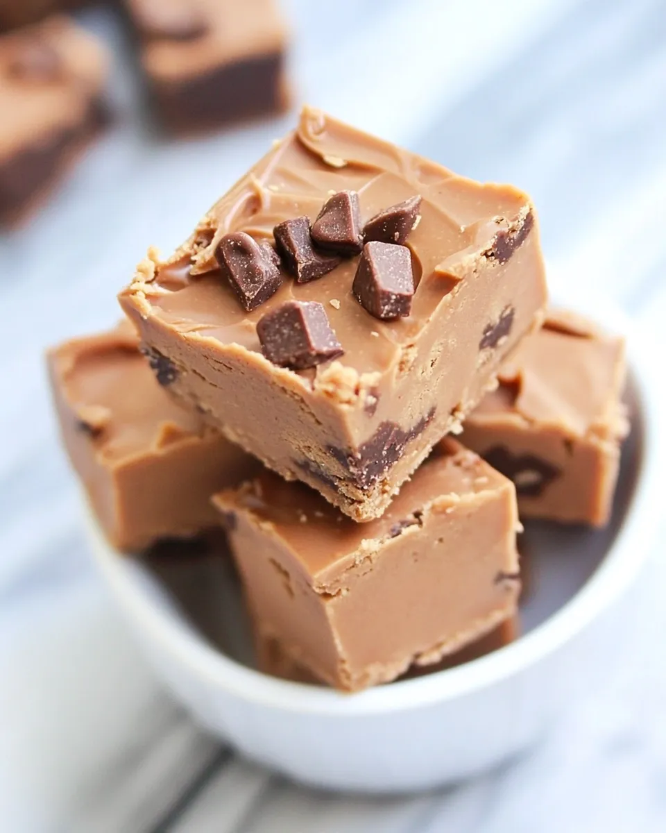Delicious Nutella Peanut Butter Cookie Dough Fudge image