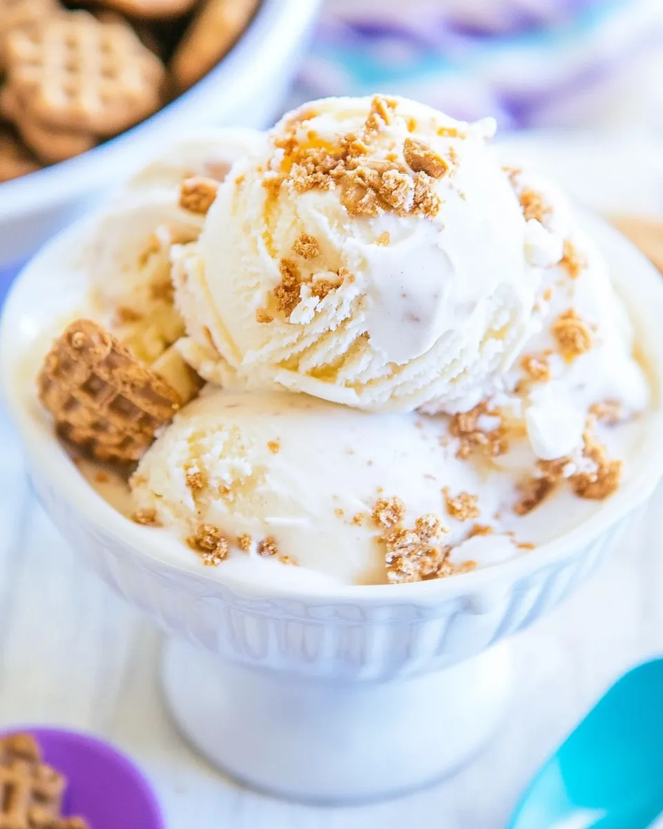 Homemade Nutter Butter Ice Cream photo