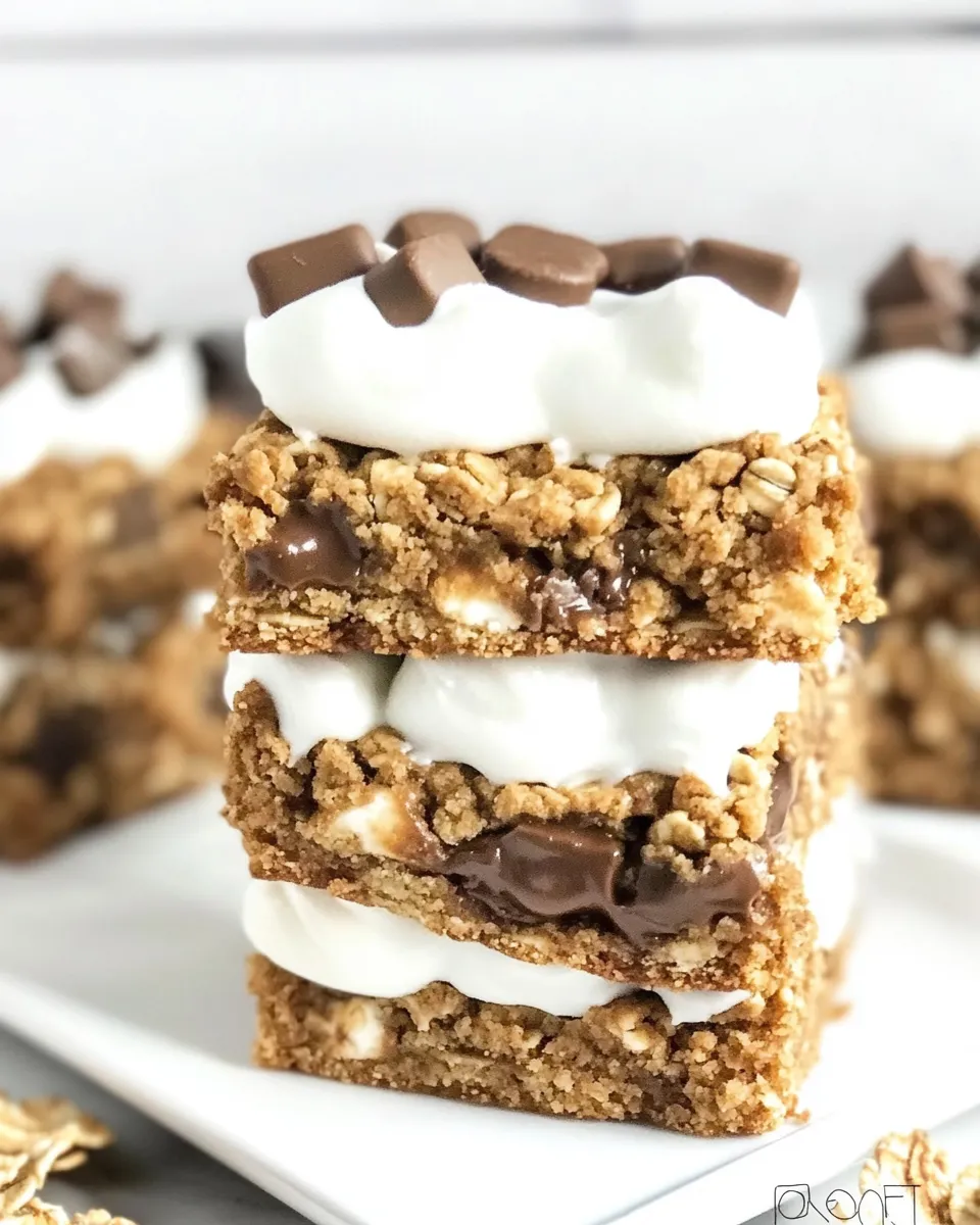 Classic Oatmeal Cookie Smores Bars image