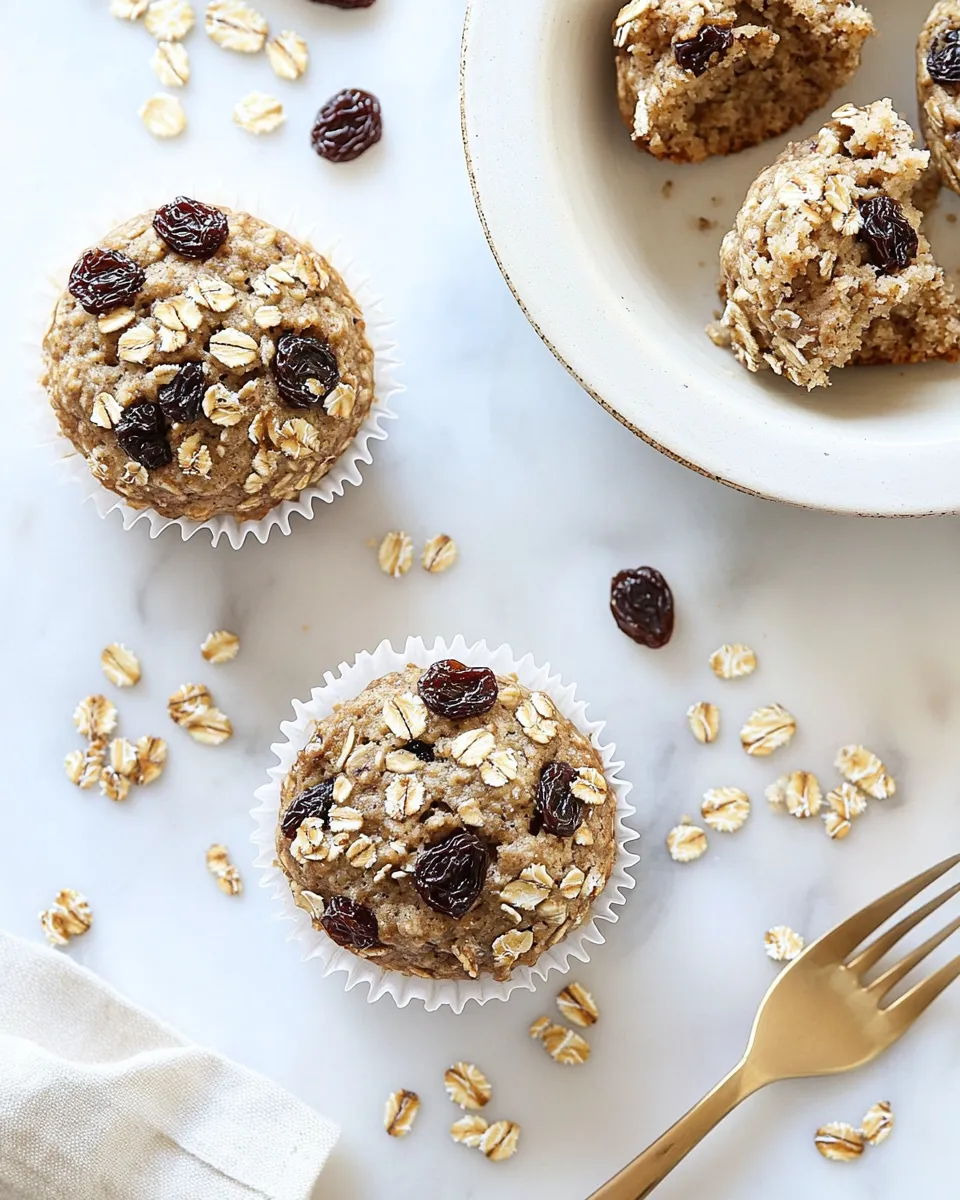 Homemade Oatmeal Raisin Muffins photo