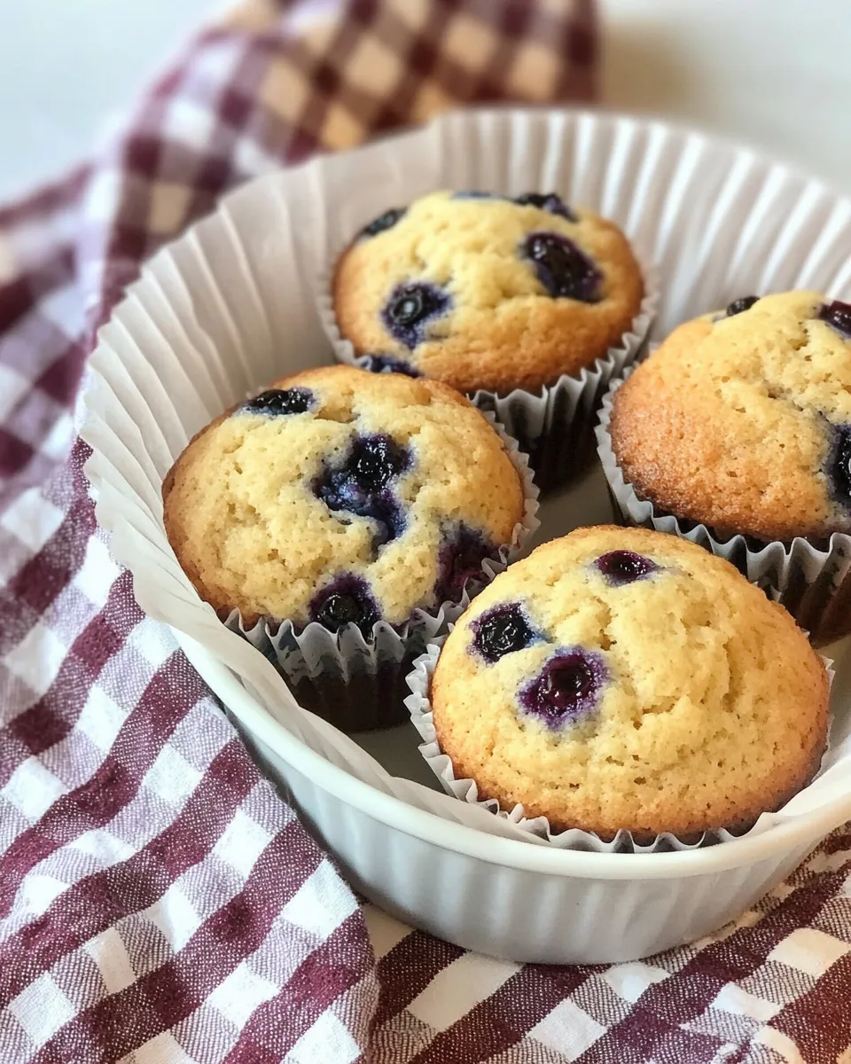Delicious Old Fashioned Blueberry Muffins shot