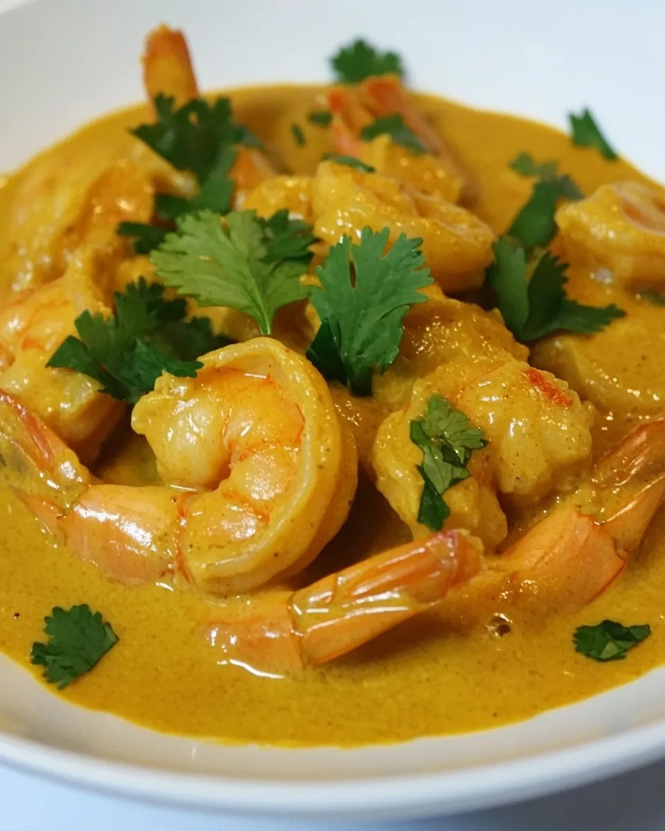 Delicious One-Pot Coconut Curry Shrimp shot