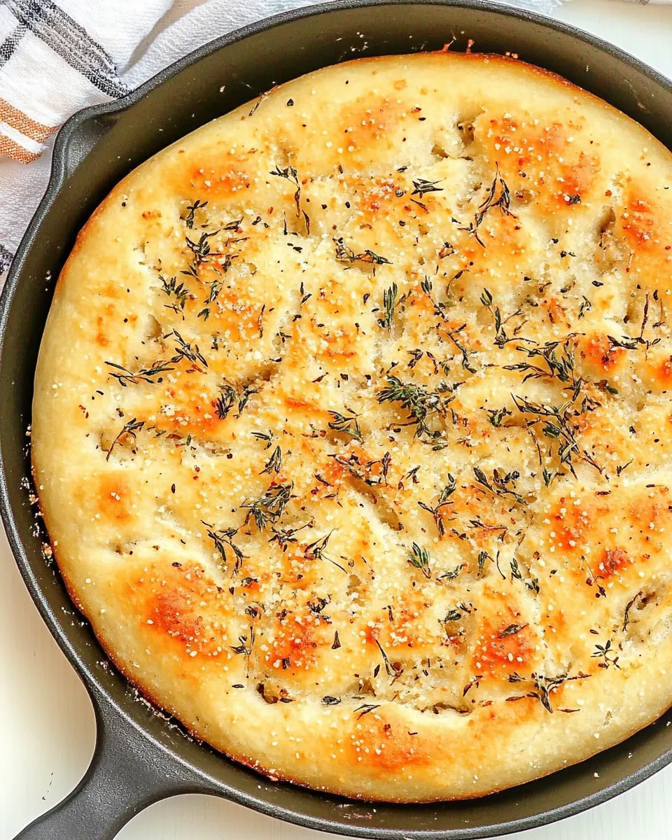 Easy One Hour Skillet Focaccia dish photo