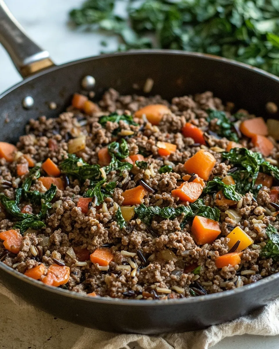 Easy One Skillet Ground Beef and Wild Rice picture