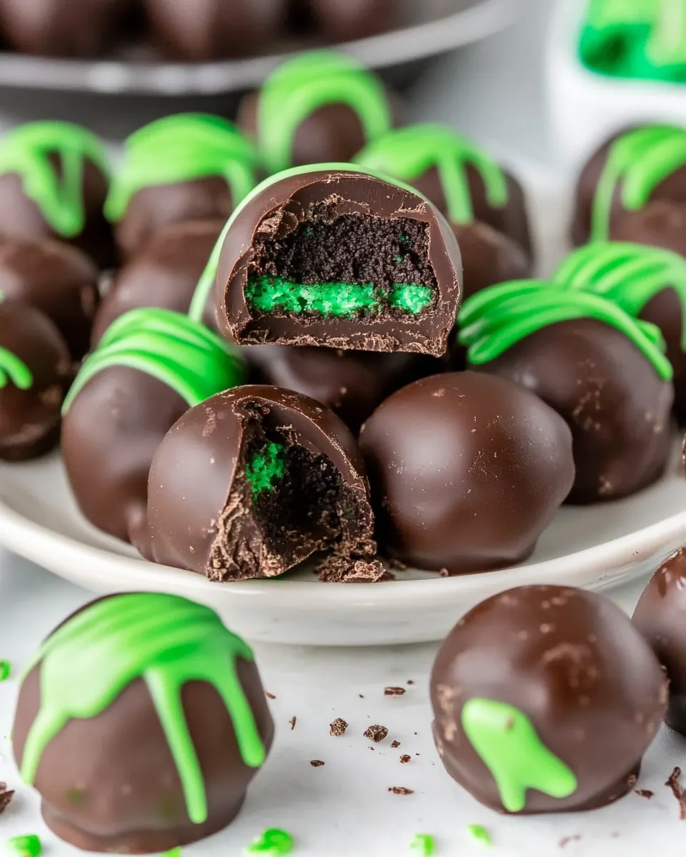 Delicious Oreo Mint Chocolate Truffles shot