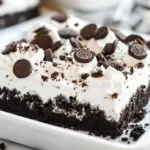 Homemade Oreo Pudding Poke Cake photo