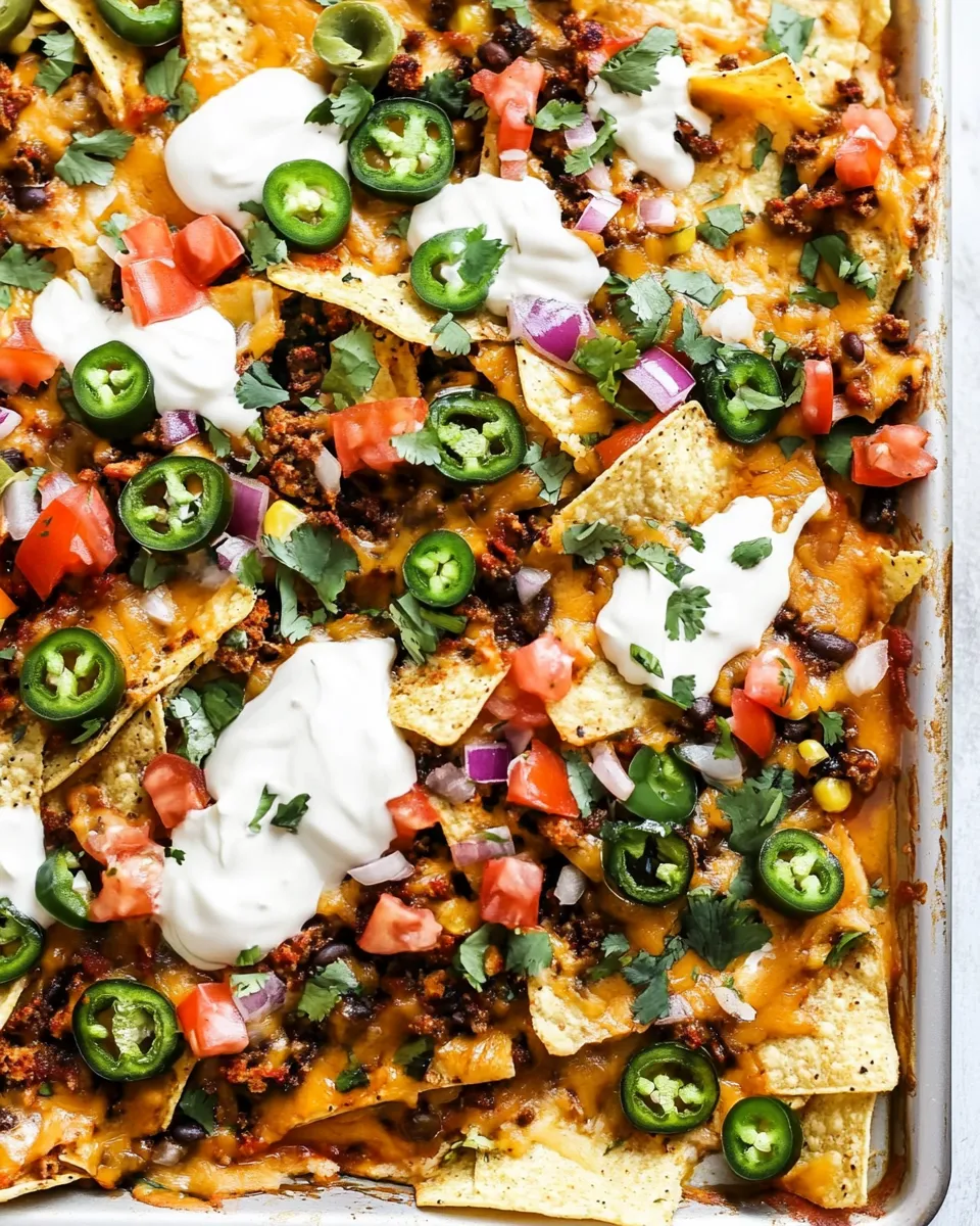 Classic Oven Baked Sheet Pan Nachos image