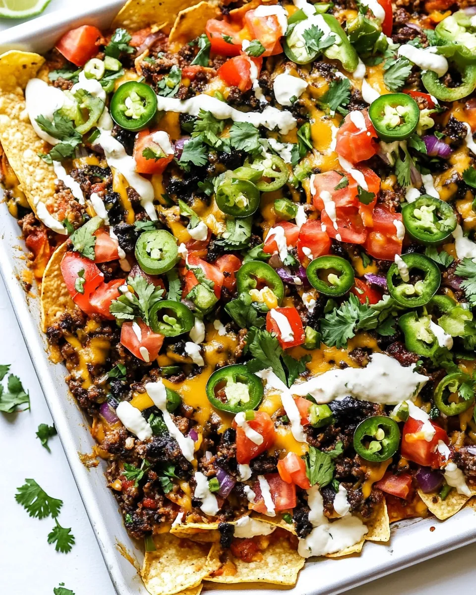 Delicious Oven Baked Sheet Pan Nachos shot