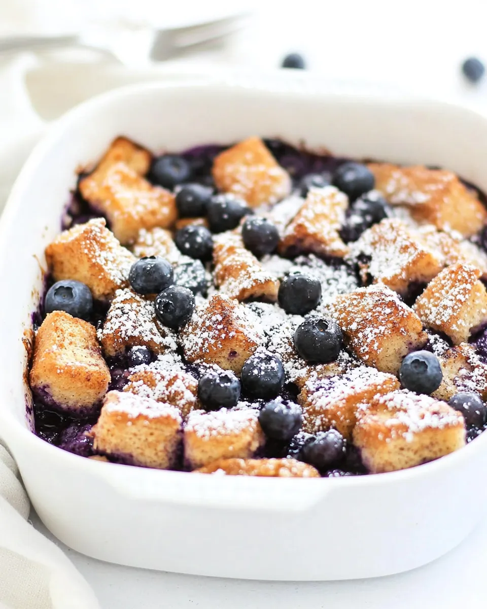 Easy Overnight Blueberry French Toast Casserole recipe photo