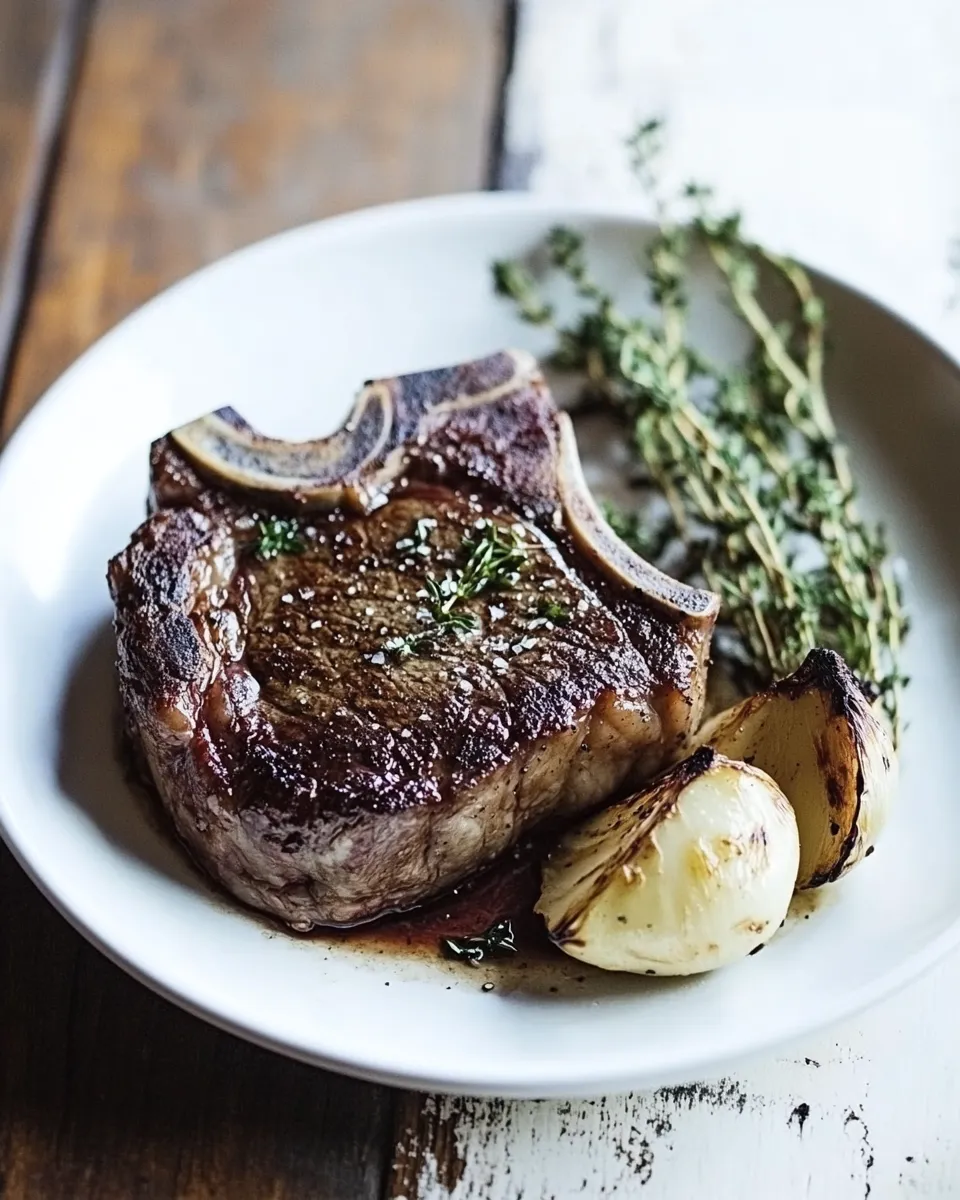 Delicious Pan-Seared Ribeye Steak Recipe shot