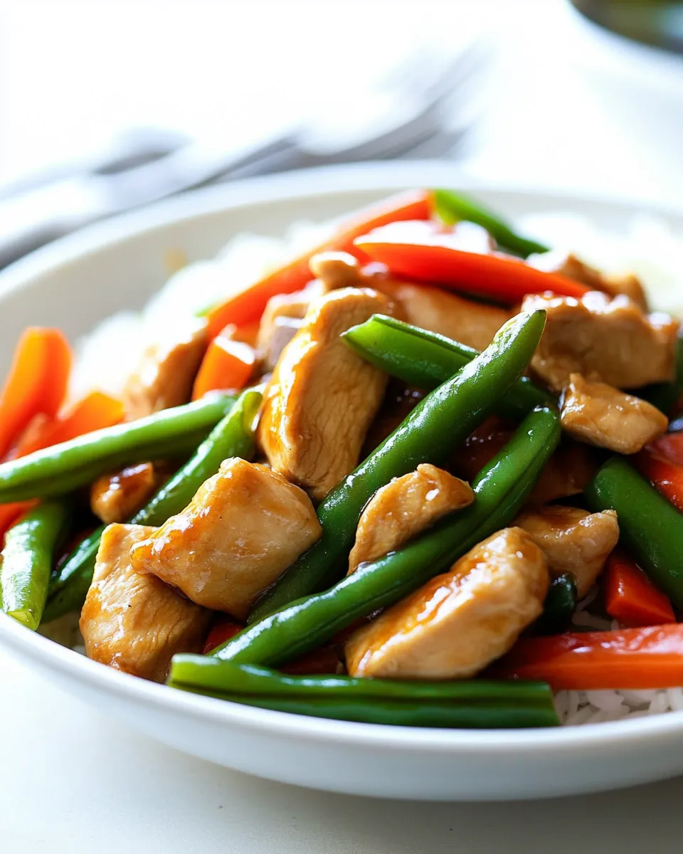 Delicious Panda Express-Inspired String Bean Chicken shot