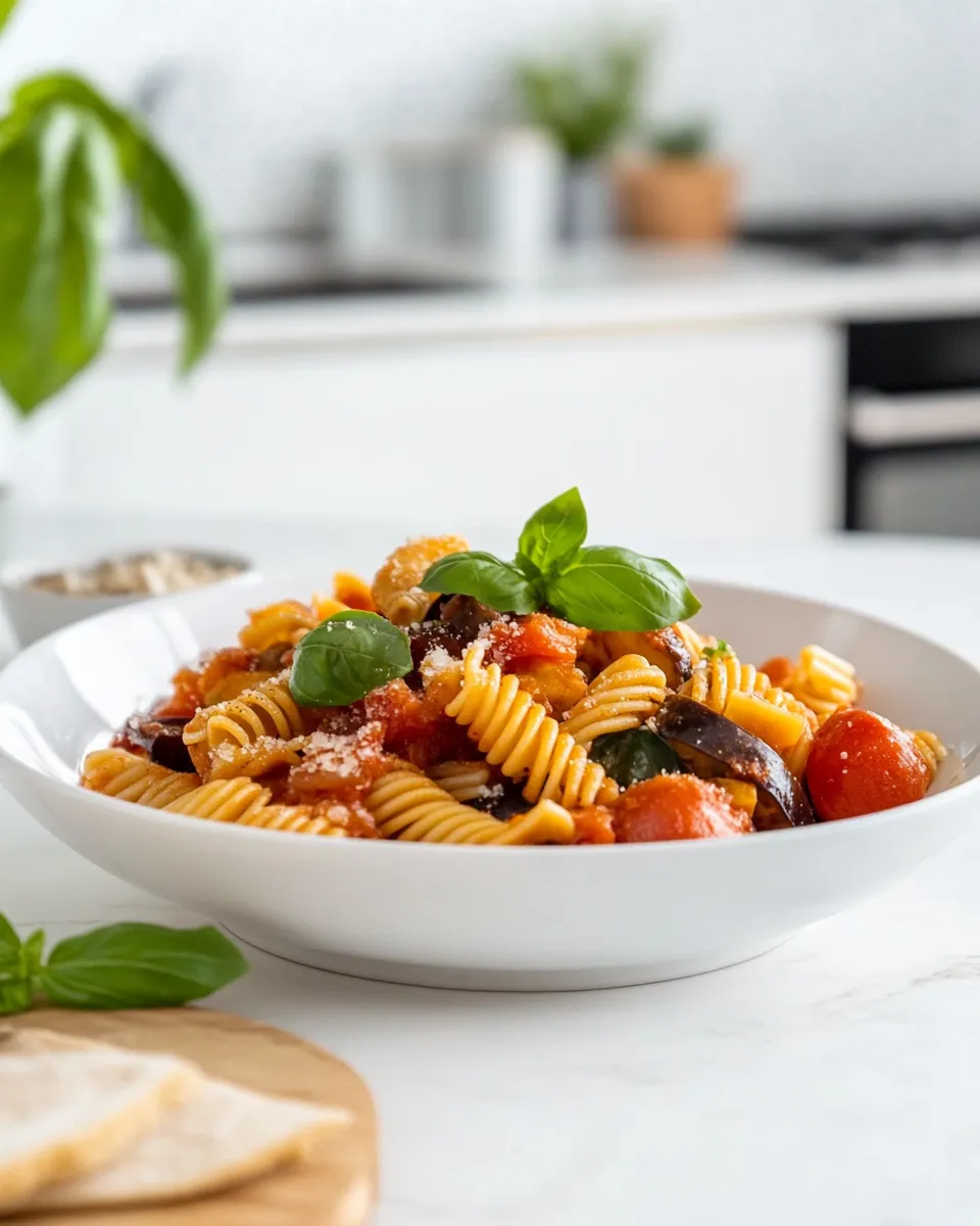 Classic Pasta alla Norma - Eggplant Pasta dish photo