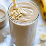 Homemade Peanut Butter Banana Oat Protein Smoothie photo