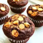 Homemade Peanut Butter Chip Brownie Cupcakes photo