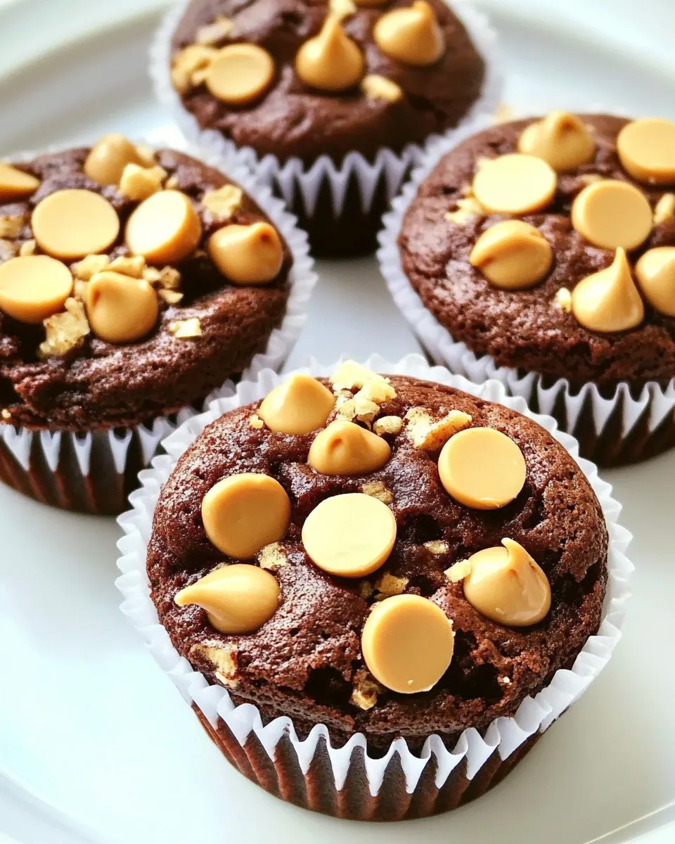 Classic Peanut Butter Chip Brownie Cupcakes image