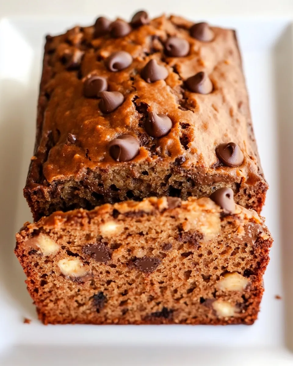 Classic Peanut Butter Chocolate Chip Banana Bread image