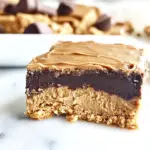 Homemade Peanut Butter Cookie Bars with Butterfinger Chocolate Frosting photo