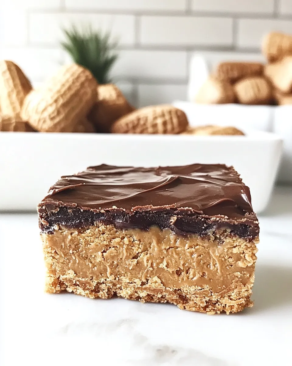 Classic Peanut Butter Cookie Bars with Butterfinger Chocolate Frosting image