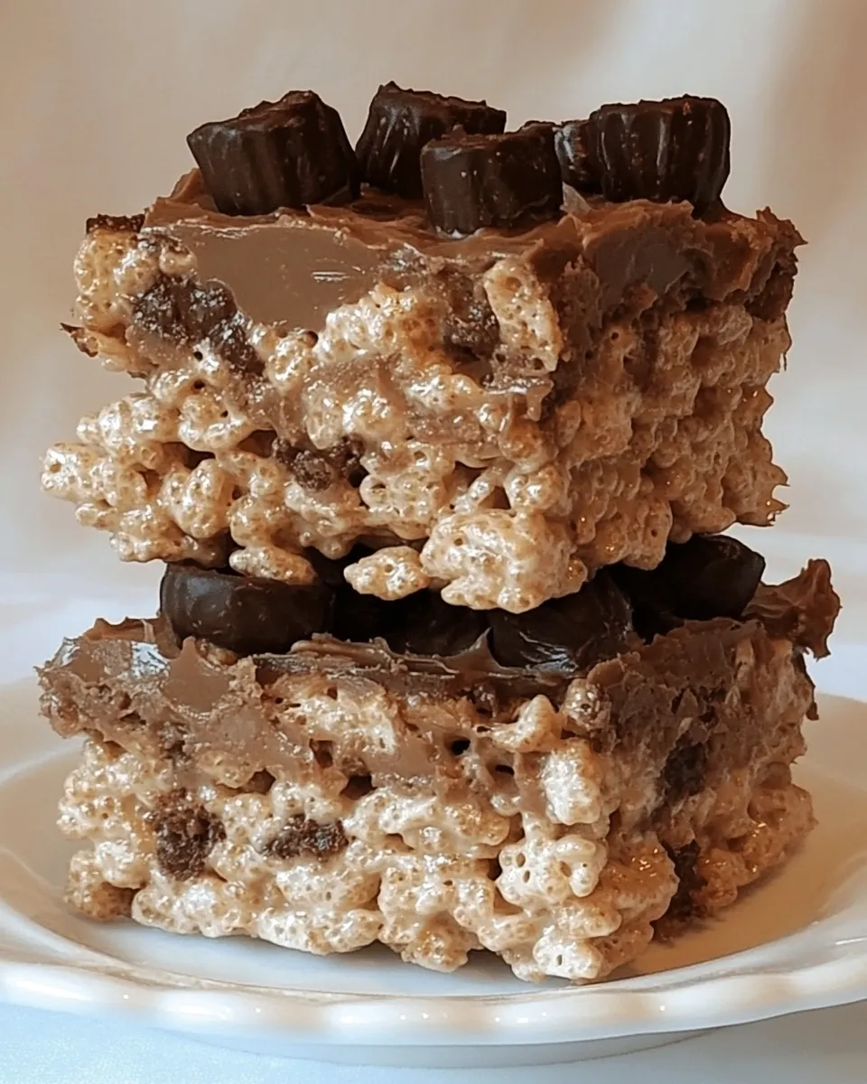 Delicious Peanut Butter Cup Rice Krispies Treats photo