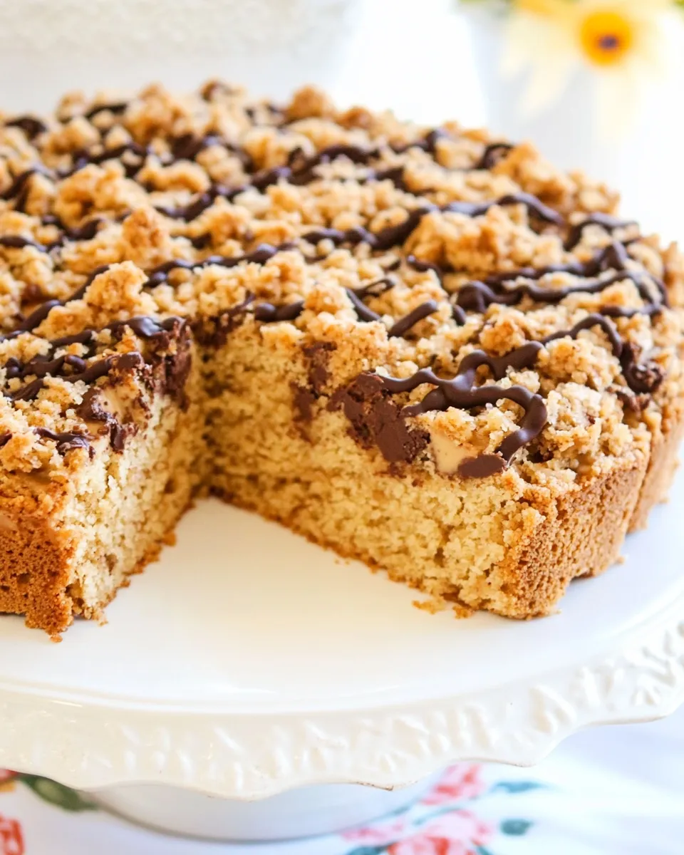 Homemade Peanut Butter Honey Buttermilk Cake with Chocolate-Peanut Butter Streusel recipe photo
