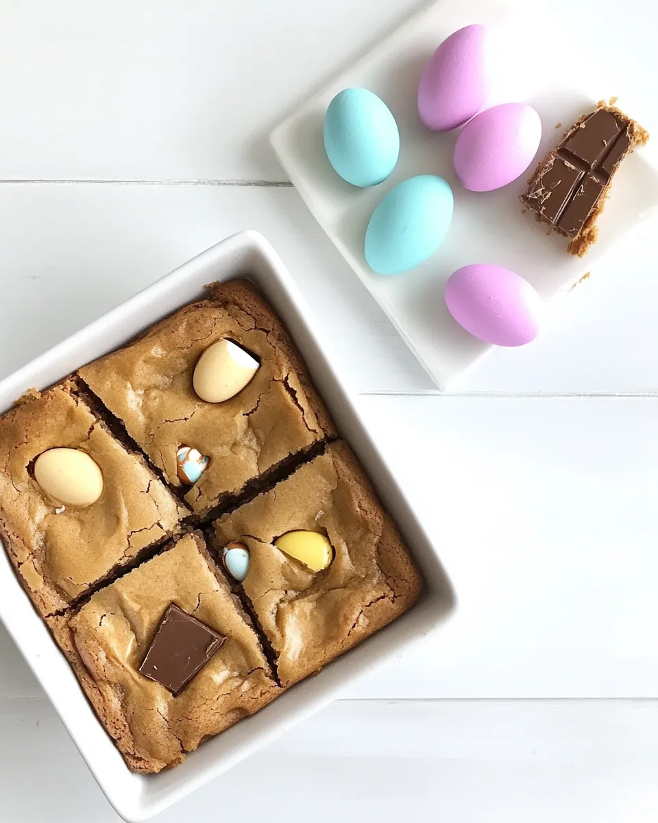 Classic Peanut Butter and Chocolate Egg Blondies image
