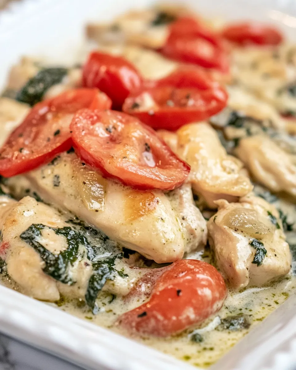 Easy Pesto Chicken Florentine recipe photo
