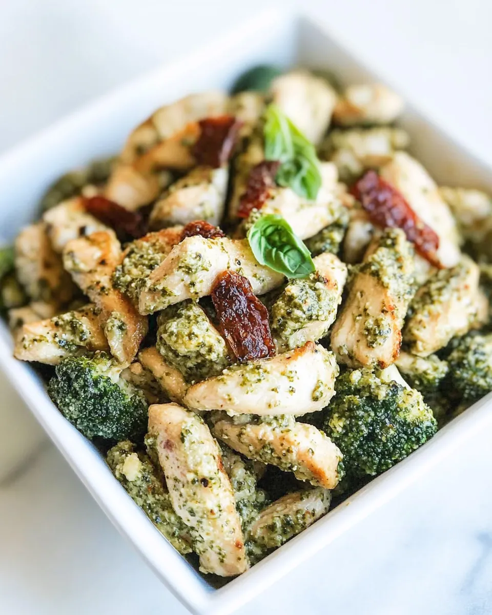 Delicious Pesto Chicken and Broccoli (Paleo, Keto) shot