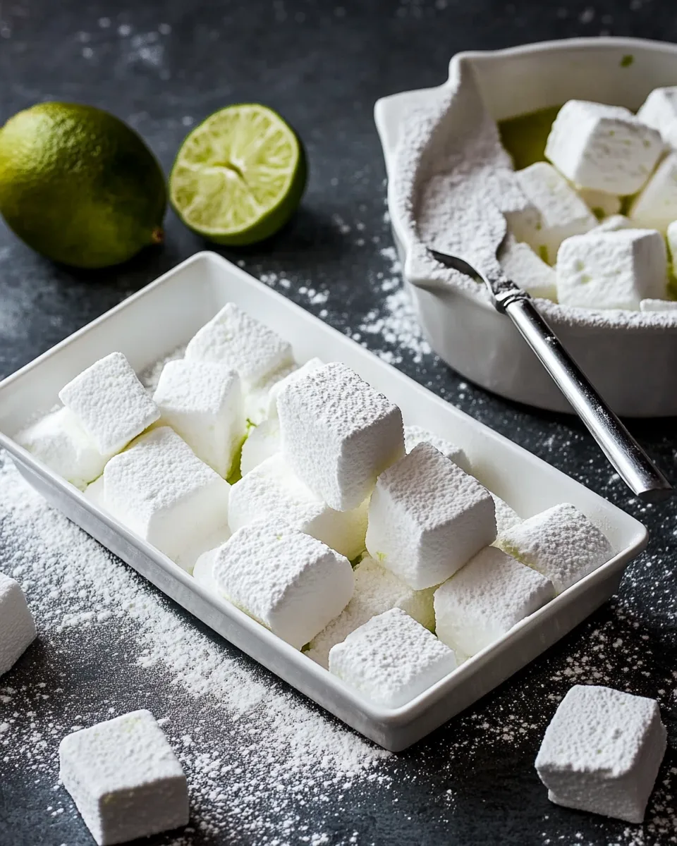 Delicious Pillowy-soft homenade lime marshmallows photo