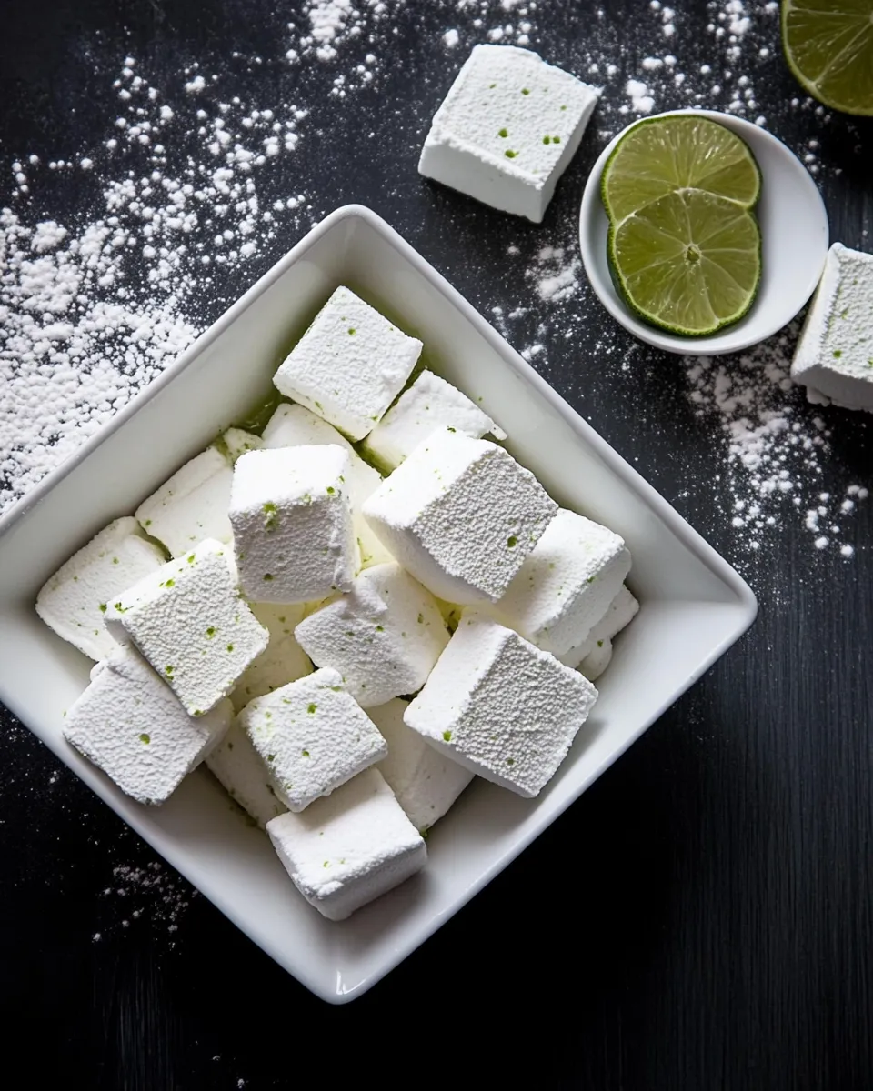 Homemade Pillowy-soft homenade lime marshmallows picture