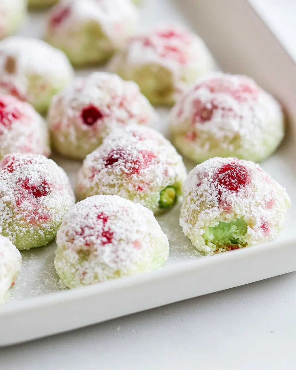 Delicious Pistachio Cherry Meltaways shot